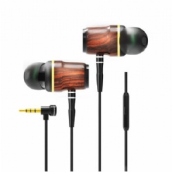 Wired wooden earphone Headphone in-ear earphone handfree